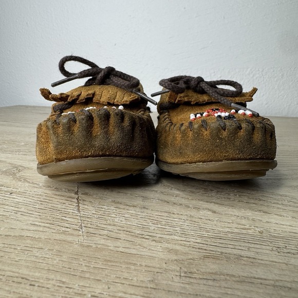 Minnetonka Thunderbird Beaded Mocassin Loafers Toddler Little Kid‎ Size 12 - Picture 3 of 11